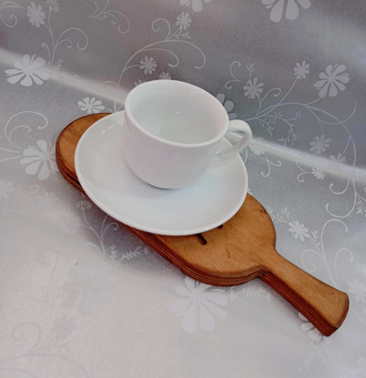 تصویر از فنجان نعلبکی سفید ساده