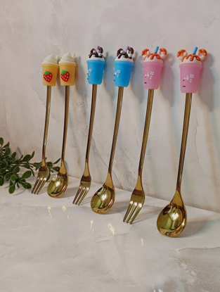 تصویر از قاشق6عددی طلایی