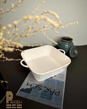 تصویر از کاسه مربع دودسته کد41