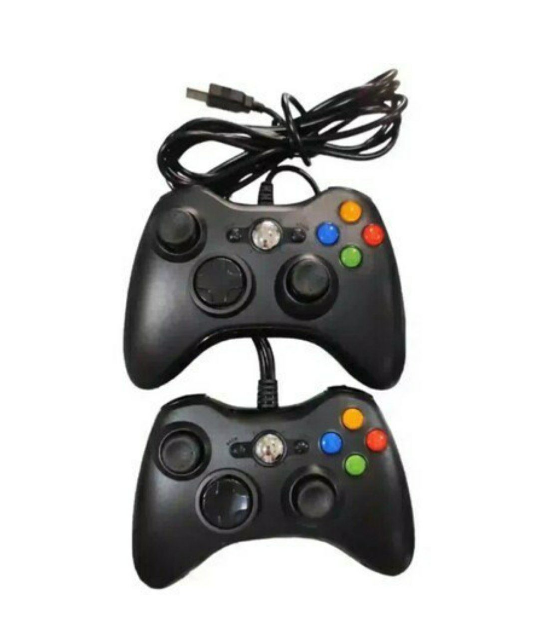 تصویر از دسته بازی سیم دار دوبل شک دار کامپیوتر xbox360