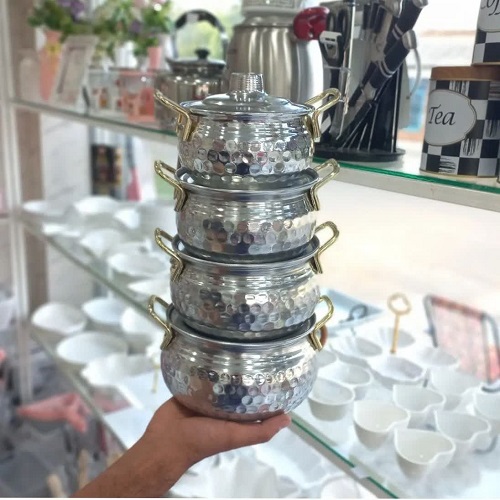 تصویر از قابلمه 4 عددی دسته طلایی
